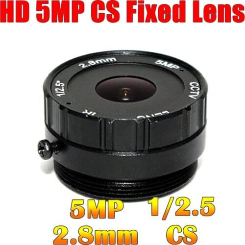 HD 5MP 2.8mm CS lens f1.4 1/2.5" ir cctv lens cs mount for Day/night CCD Security CCTV IP POE Camera