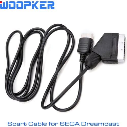 RGB Scart Cable AV Lead Real RGB Replace Connection Cables for Sega Dreamcast VGA RCA Audio Cable Lead Adapter
