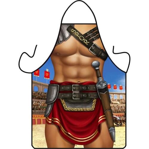 Creative Apron Cartoon Funny Print with Adjustable Straps Sexy Cooking Aprons Accessory for Women / Men