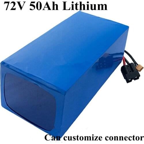 Customized Large Capacity 72v 50Ah Li-ion with BMS Lithium for 5500w Golf Club Bicycle Scooter Ebike Motorcycle +10A Charger