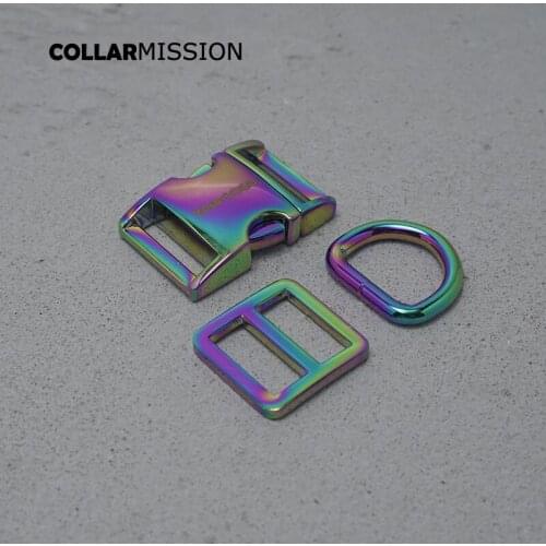 Metal Engraving buckle (metal buckle+ adjust buckle+ D ring / set) for backpack bag webbing DIY dog collar DIY accessories 15mm