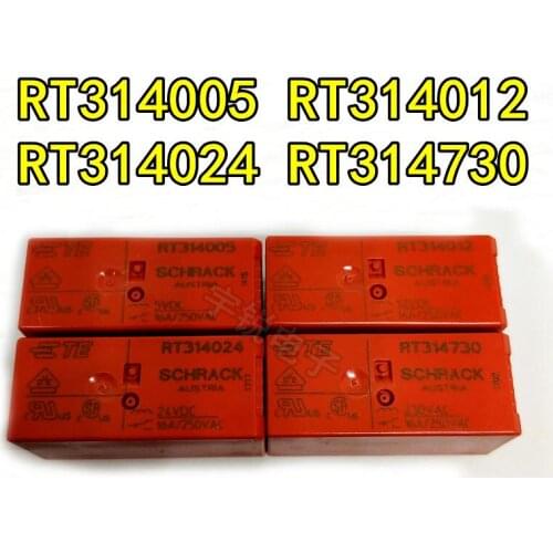 New 10pcs/lot RT314005 RT314012 RT314024 RT314730 5V 12V 24V 16A/250VAC 8PIN