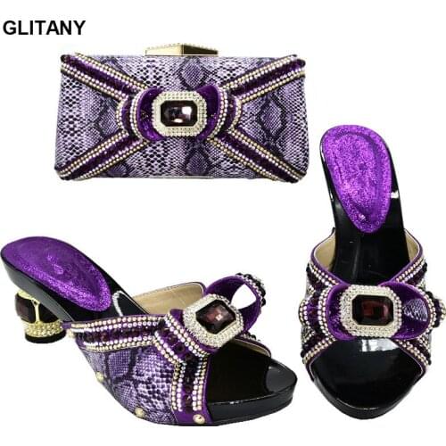 New Arrival Elegant Italian Ladies Shoes and Bags To Match Set Women Plataform Shoe Italian Shoes with Matching Bags for Women