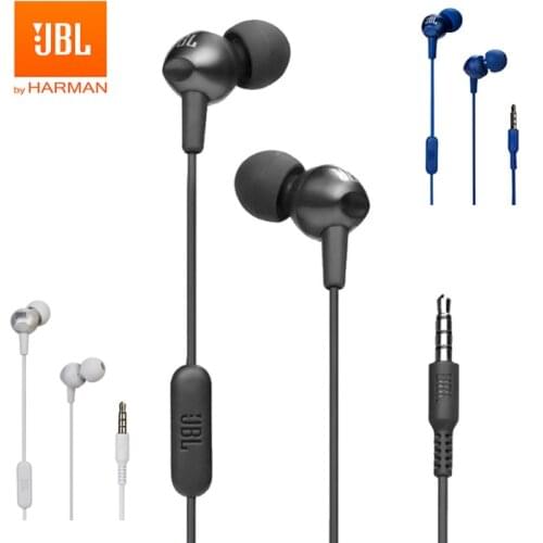 Original JBL C200Si 3.5mm Wired Stereo Earphones Deep Bass Music Sports Headset Portable Earphone Hands-free Call with Mic