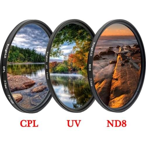 KnightX CPL polarizer ND UV 49MM 52MM 55MM 58MM 67MM Camera Lens Filter For canon eos sony nikon dslr d3300 60d 18-135 light 50d