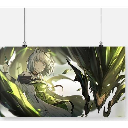 Kaltsit arknights anime girl Poster Framed Wooden Frame Canvas Painting Wall Art Decor Room Bedroom Study Home Decoration Prints
