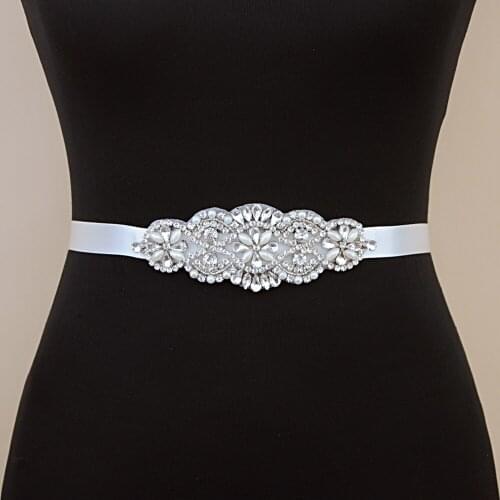 Handmade Stunning Wedding Belt Rhinestone Belt Wedding Sash Belts Crystals Rhinestone Belt Silver Diamond Belt Bridal Sashes