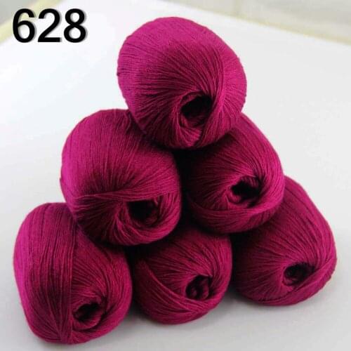 Sale 6balls X 50g pure high quality 100% cashmere warm soft Knitting Yarn Magenta 233-628