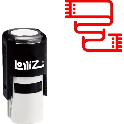 LolliZ Scarf Self-Inking Rubber Stamp - Modern Symbol Series