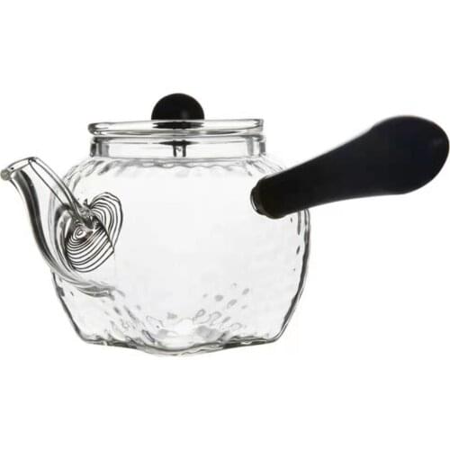 Glass teapot Kung Fu tea high temperature household single pot filter teapot flower teapot thick heat-resistant Japanese tea set