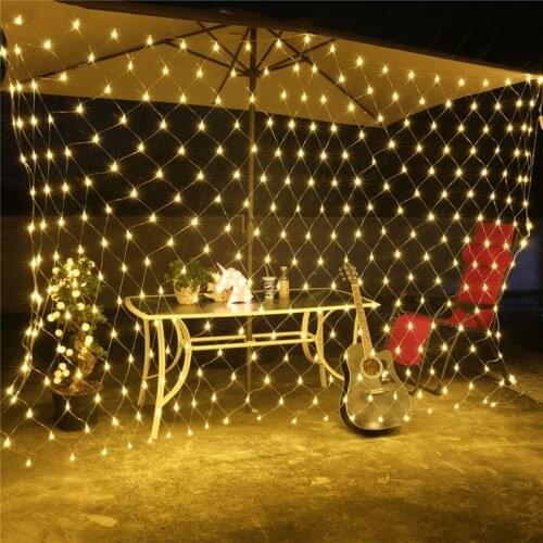 LED Net Lights 110V/220V Wedding Decoration Christmas Fairy String Light Holiday Festival Multi Outdoor Garden Lamp