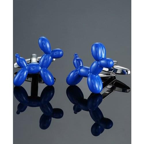 DY The new high quality taste small animal blue balloon dog Cufflinks fashion Mens French shirt Cufflink free shipping