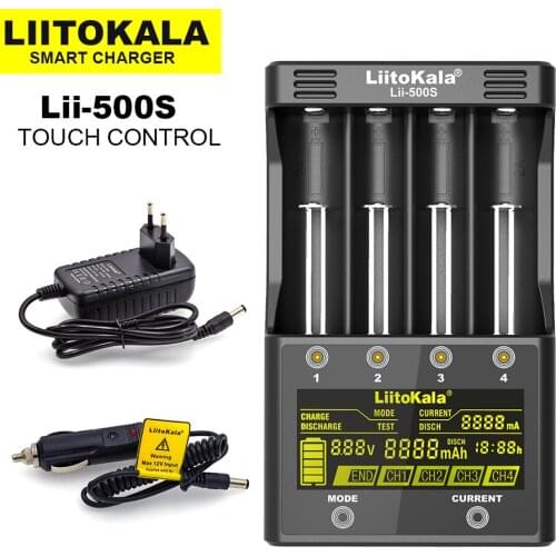 Liitokala Lii-500 Lii-PD4 Lii-500S Lii-S6 Lii-PD2 LCD 3.7V/1.2V 18650 18350 18500 21700 20700 26650 lithium-battery Charger