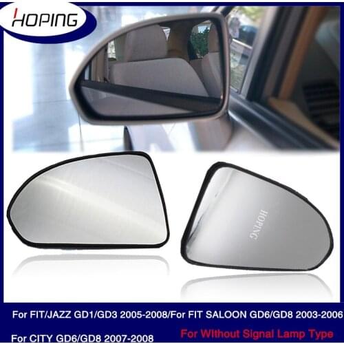 Hoping Outer Side Mirror Glass Lens For HONDA FIT SALOON 2003-2006 CITY 2007 2008 GD6 GD8 FIT JAZZ GD1 GD3 2005-2008