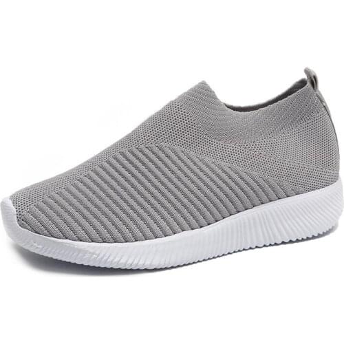 Plus Size 46 Female Sneakers Elastic Fabric Socks Shoes Woman Fashion Vulcanize Shoes Female Slip On Casual Shoes JXX114
