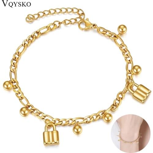Lock Charm Jewelry Bracelet For Women Fashion Stainless Steel Wedding Engagement Party Acessories Female Bracelet Adjustable