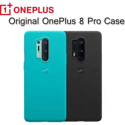 100% Original OnePlus 8 Pro Sandstone Protective Case Matte Back Case For OnePlus 8 Pro black cyan