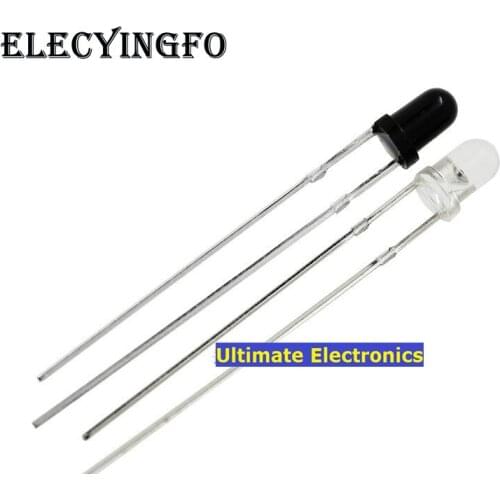 20pairs 3mm Infrared Launch Tube + Infrared Receiver Tube Infrared Tube Pair of tubes F3 Round LED Type