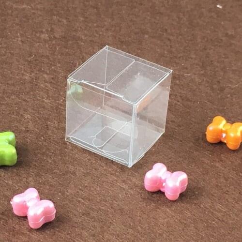 30pcs 14*14*14cm simple Clear Wedding PVC Box Gift Craft display Box small Jewelry packing holder Transparent plastic boxes