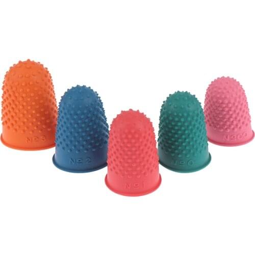 5Pcs Counting Cone Rubber Thimble Protector Sewing Quilter Finger Tip Craft Needlework Sewing Accessories