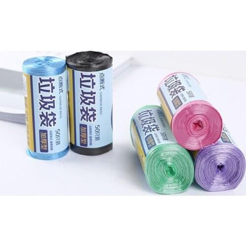 50 Pcs Garbage Bags Trash Can Bucket Sorting Zero Waste Goods for Kitchen Gadgets Car Recycling Bin Plasitc Bag Dispenser Clear