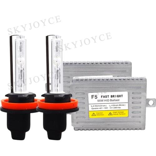 55W DLT Cnlight HID Bulb Kit AC 12V Fast Bright 55W F5 HID Ballast 4300K 6000K 45W Cnlight HID Bulb H1 H11 D2H H7 Headlight Kit