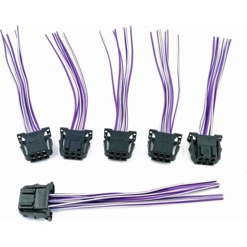 6Pcs Car Plug Cable Adapter Switch Connection Pigtail 1J0972926 For A4 A6 Q5 Q7 S5 S6 RS4 Golf Passat B6 CC Octavia 1J0 972 926