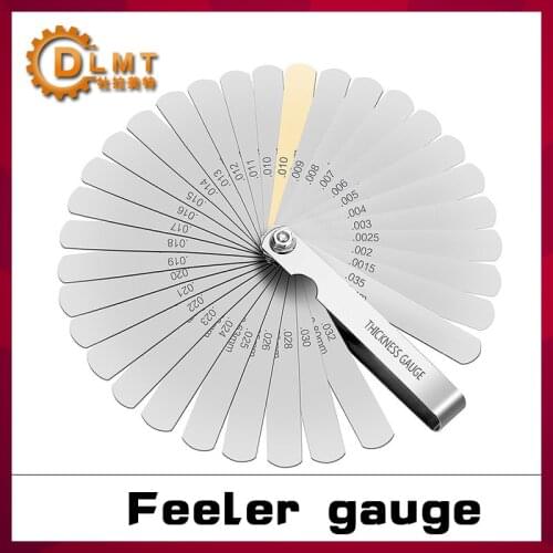 89A32 Brass Sheet Combination Feeler Gauge Gap Ruler Thickness Gap Metric Filler Feeler Gauge Measure Tool For Valve Shim Use