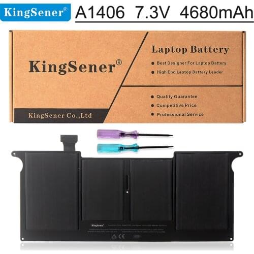 Kingsener New A1406 Laptop Battery for Apple MacBook Air 11" A1370 Mid 2011 A1465 2012 Version 020-7377-A 7.3V 35WH/4680mAh