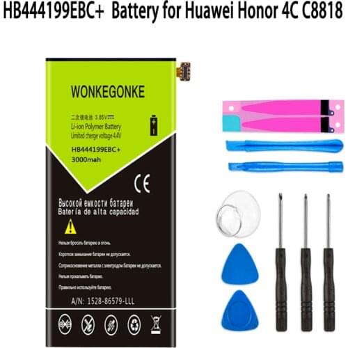 WONKEGONKE HB444199EBC+ Battery for Huawei Honor 4C Battery C8818 Batteries
