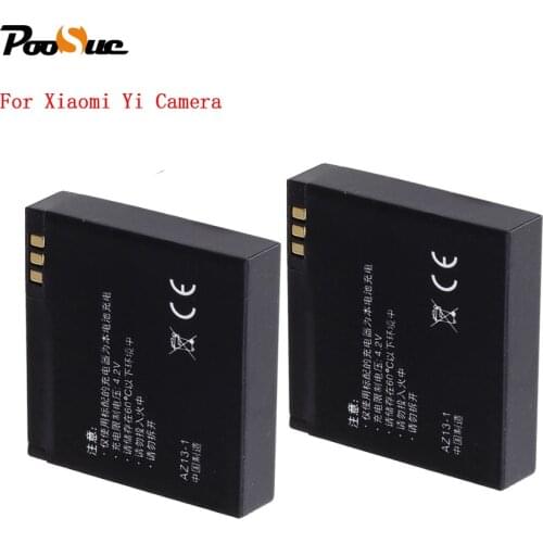 High Quality 2PCS Xiao mi yi xiaoyi battery 1010mAh 3.7V AZ13-1 Li-ion battery For xiaoyi Action camera xiaomi yi accessories