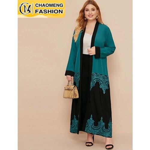 Middle East Fashion Embroidery Open Dubai Abaya Turkey Kaftan Islamic Clothing Muslim For Woman Maxi Robe Arab Ramadan Cardigan