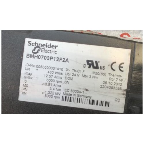 BMH0703P12F2A sevo motor , used one , 85% appearance new , test goods , free shipping