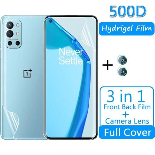 For OnePlus 9r Soft Hydrogel Camera Lens Front Back Protective Film Screen Protector For One Plus 9 R 6.55" Phone Film Not Glass