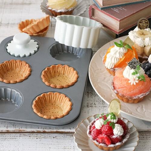 Flower Lace Bakeware Mold Pastry Tools Carbon Steel Cake Mini Cupcake Biscuit Mould Kitchen Egg Tart Pasteleria Supplies 60AA01
