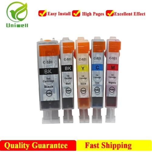PGI-520 CLI-521 ink cartridge For Canon PGI525 PGI 525 MP540 MP550 MP560 MP620 MP640 MP980 MX860 MX870 IP3600 Printer 5 Colors