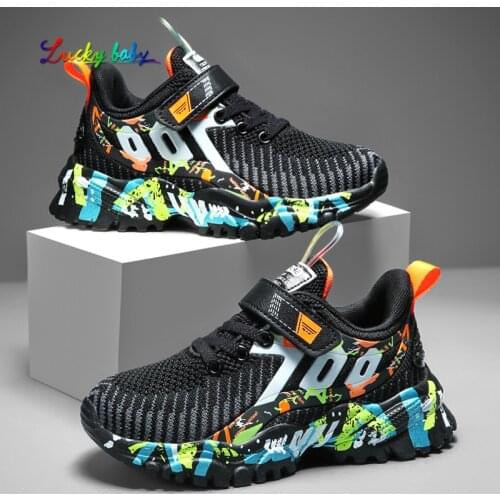 2021 Spring Kids Sport Shoes For Boys Running Sneakers Casual Sneaker Breathable Childrens Fashion Shoes Platform Light Shoes
