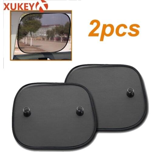 Super Quality 2pcs Black Side Car Sun Shades Rear Window Sunshades Cover Mesh Visor Shield Screen Interior UV protection