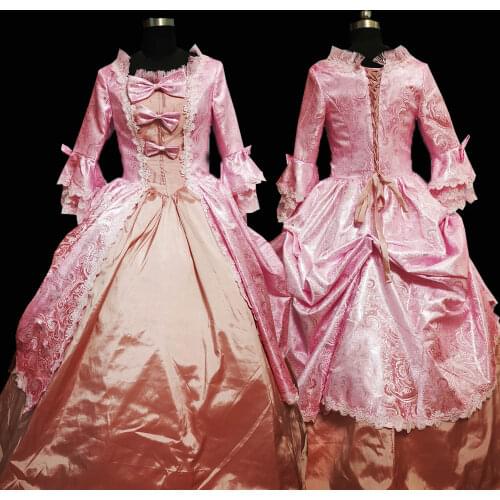 2020 New pink Vintage costumes 18th Duchess Retro medieval Renaissance Reenactment Theatre Civil war Victorian dress D-622