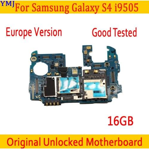Original unlocked For Samsung Galaxy S4 i9505 Motherboard with Android System,16GB for Galaxy S4 i9505 Mainboard with Full Chips