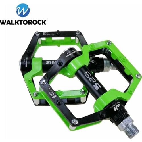 High Quality Mountain Bike Pedals Anti-Slip Bearings Magnesium Alloy Bicycle Pedals Green Yellow Red Blue Pedals for Bike