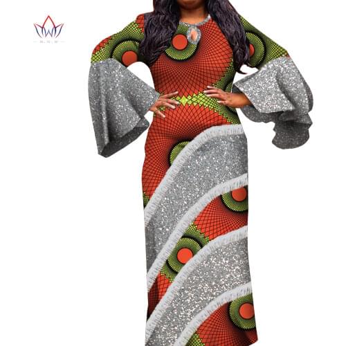 Long Sleeve Dresses for Women Party Wedding Casual Date Dashiki Tassel African Women Dresses African Dresses for Women WY5439