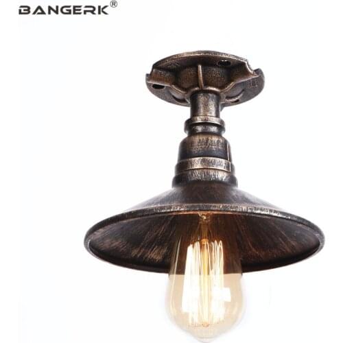 Retro Loft Decor Iron Ceiling Light LED Lamps E27 Edison Industrial Water Pipe Ceiling Lamp Antique Home Lighting Luminarias