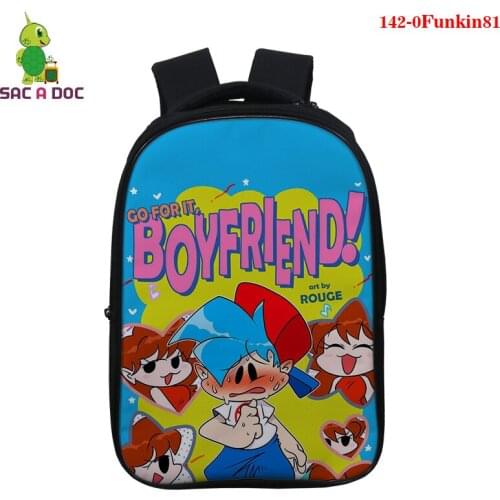 Friday Night Funkin School Bag Fashion Game Friday Night Funkin Backpack Boys Girls 3d Print Backpack Cosplay Travel 14inch Bags