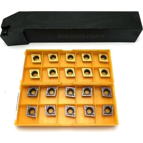 SCLCR1212H09 SCLCR1616H09 SCLCR2020K09 SCLCR2525M09 CNC Lathe Tool Holder +10pcs CCMT09T304 CCMT09T308 Carbide Inserts lathe set
