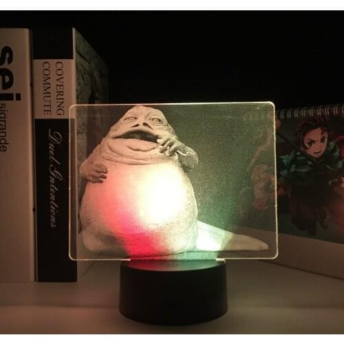 Two-Color Series Big Belly Monster 3D Lamp Visual Illusion Acrylic Light Guide Plate Home Decoration for Festival Birthday Gifts