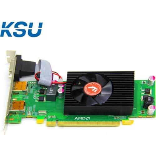 Graphics card pci express HD7450 2GB DDR3 64bit LP placa de video card PC VGA + Dual HDMI port
