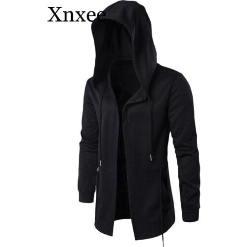 Xnxee Fashion Men Hooded Sweatshirts Hip Hop Mantle Hoodies Jacket Long Sleeve Cloak Male Coat Outwear Moleton Masculino