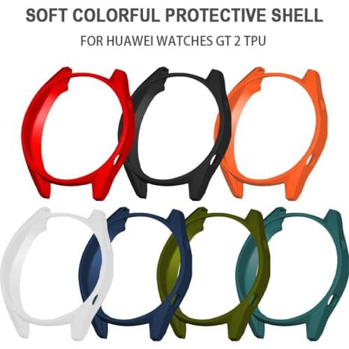Pohiks Full Protective Cover For Huawei GT/GT2 TPU Watch Ultra-Slim Colorful Hard Watch case For Huawei GT/GT2 Accessories