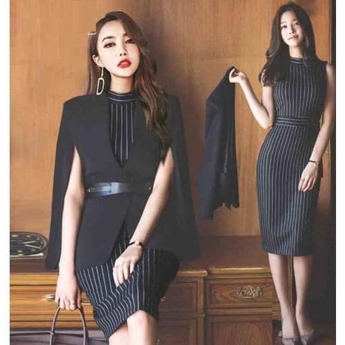 Women Suits Office Sets Korean Office Wear Formal Ladies Business Interview Blazer Dress Women AS311